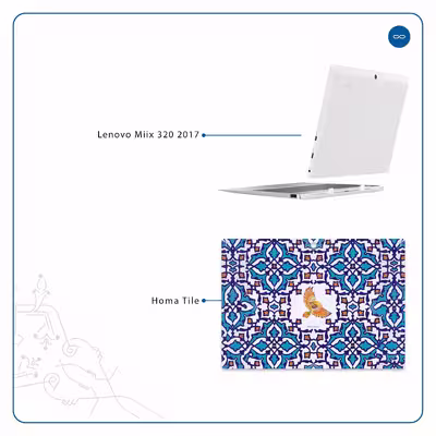 برچسب پوششی ماهوت مدل Homa Tile مناسب برای تبلت لنوو Miix 320 2017