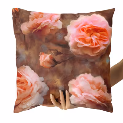 کاور کوسن مدل  گل دو رو طرح دار کد 1402113