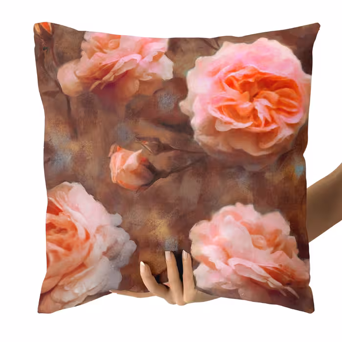 کاور کوسن مدل  گل دو رو طرح دار کد 1402113