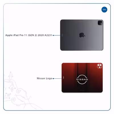 برچسب پوششی ماهوت مدل Nissan-Logo مناسب برای تبلت اپل iPad Pro 11 (GEN 2) 2020 A2231