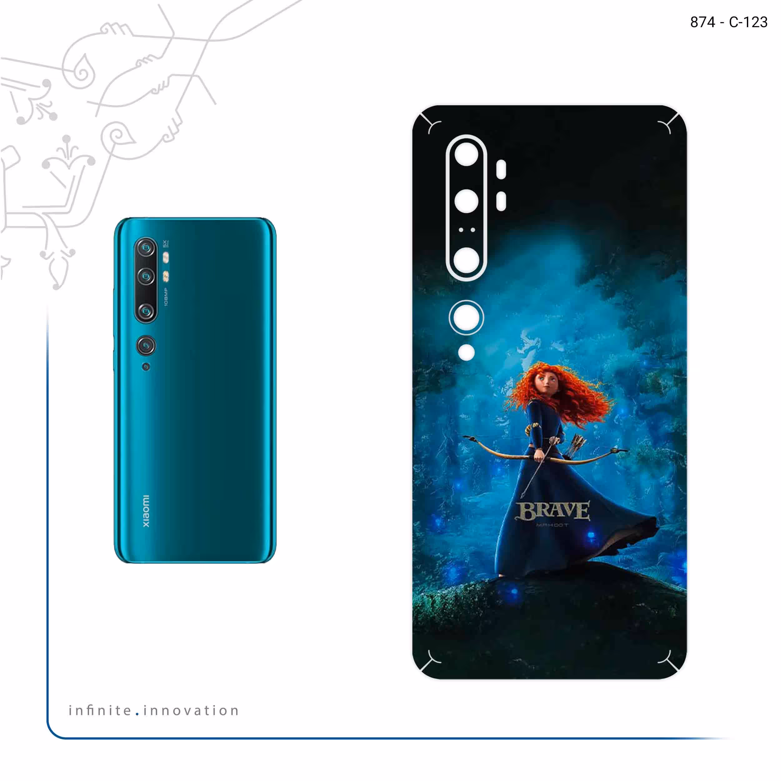 برچسب پوششی ماهوت مدل Brave مناسب برای گوشی موبایل شیائومی Mi Note 10 Pro
