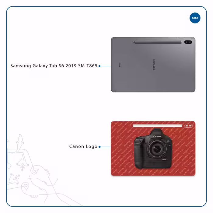 برچسب پوششی ماهوت مدل Canon-Logo مناسب برای تبلت سامسونگ Galaxy Tab S6 2019 SM-T865