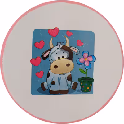 بشقاب دیوارکوب سفالی مدل رویای کودکانه کد 3 مجموعه 3 عددی