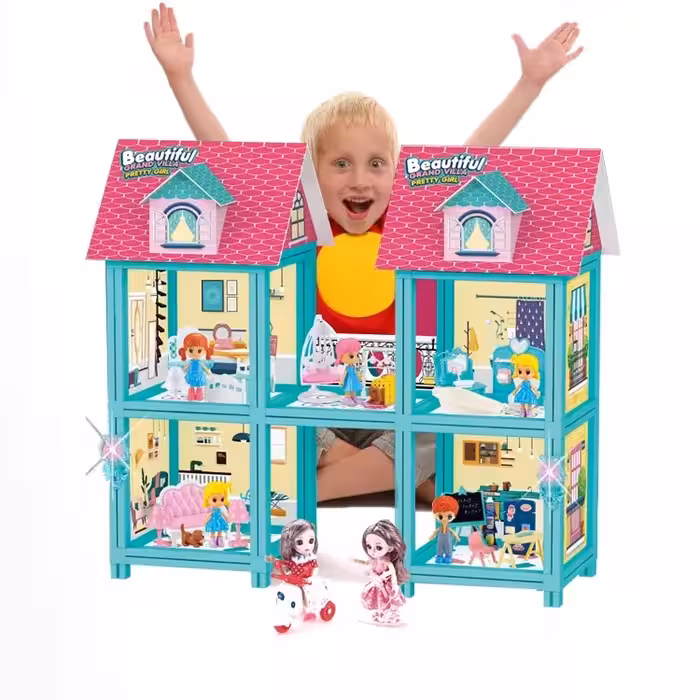 ست اسباب بازی لوازم خانه مدل خانه عروسکی