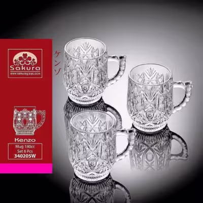 فنجان ساکورا مدل  KENZO بسته 6 عددی