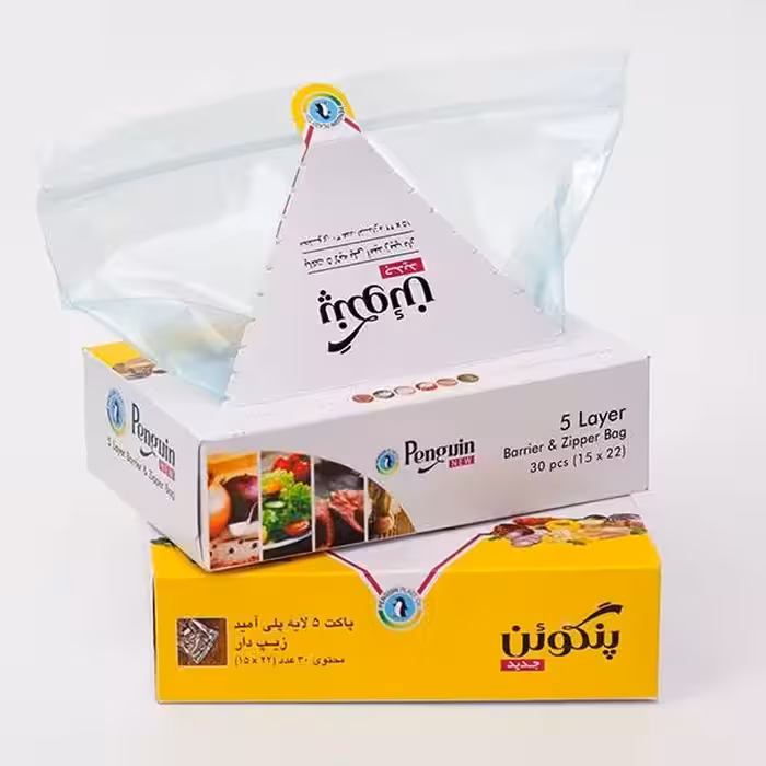 کیسه زیپ دار پنگوئن مدل 15.22 بسته 30 عددی