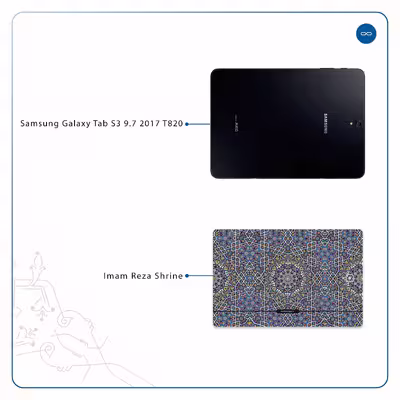 برچسب پوششی ماهوت مدل Iran-Tile6 مناسب برای تبلت سامسونگ Galaxy Tab S3 9.7 2017 T820