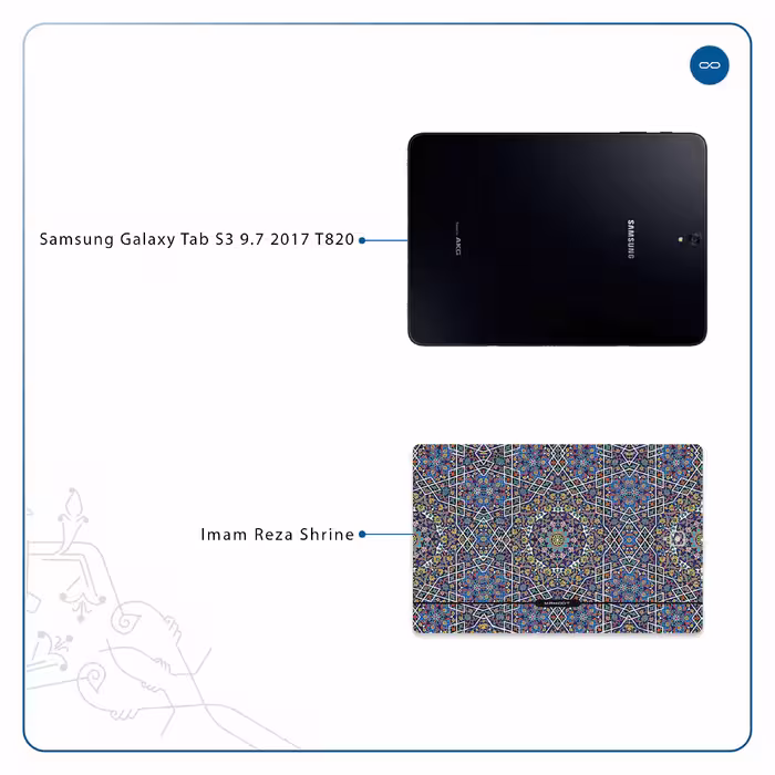 برچسب پوششی ماهوت مدل Iran-Tile6 مناسب برای تبلت سامسونگ Galaxy Tab S3 9.7 2017 T820