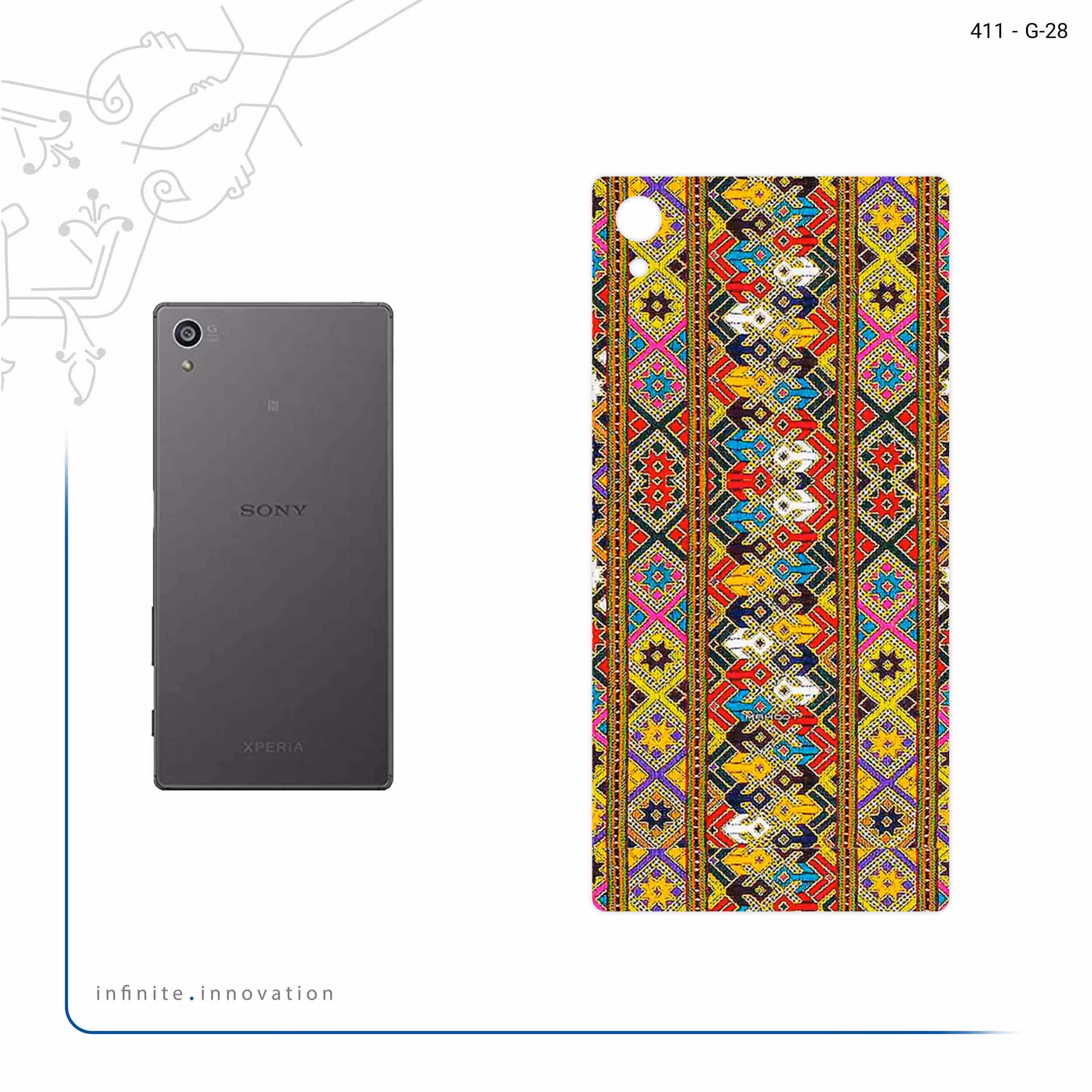 برچسب پوششی ماهوت مدل SISTAN Needlework 2 مناسب برای گوشی موبایل سونی Xperia Z5