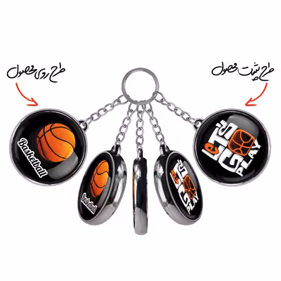 جاکلیدی خندالو طرح بسکتبال مدل دوطرفه کد 49904989