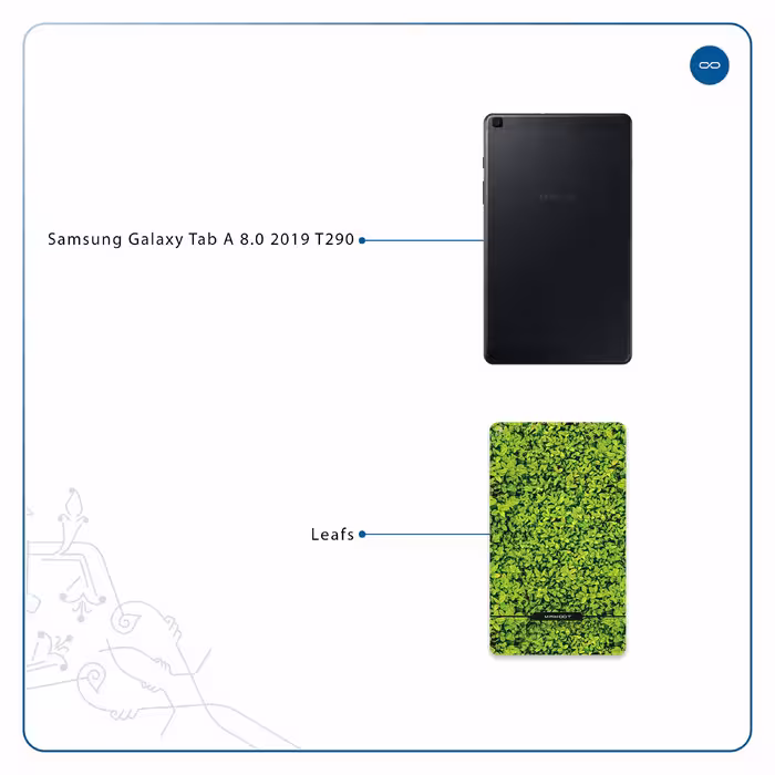برچسب پوششی ماهوت مدل Leafs مناسب برای تبلت سامسونگ Galaxy Tab A 8.0 2019 T290