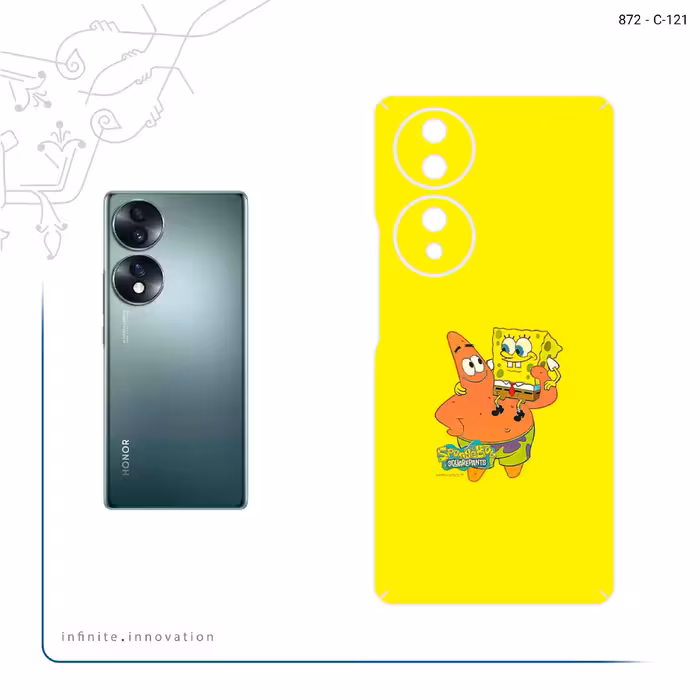 برچسب پوششی ماهوت مدل SpongeBob SquarePants مناسب برای گوشی موبایل آنر 70