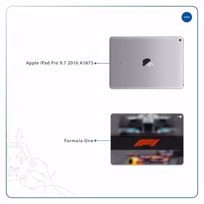 برچسب پوششی ماهوت مدل Formula One مناسب برای تبلت اپل iPad Pro 9.7 2016 A1673