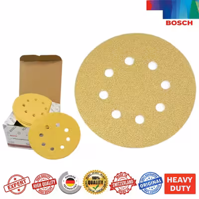 سنباده پشت کرکی بوش مدل 125mm-60 کدB101 بسته 10عددی