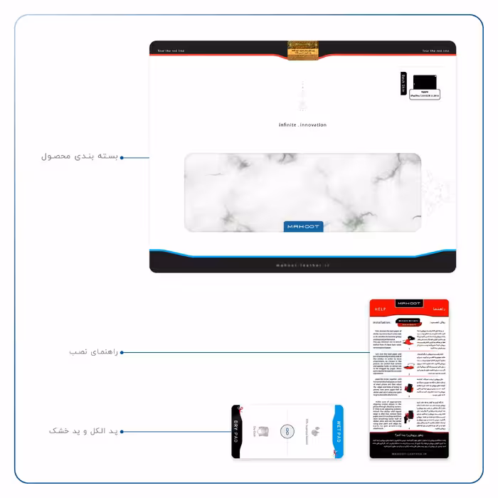 برچسب پوششی ماهوت مدل Blanco-Smoke-Marble مناسب برای تبلت اپل iPad Pro 12.9 (GEN 3) 2018 A1895