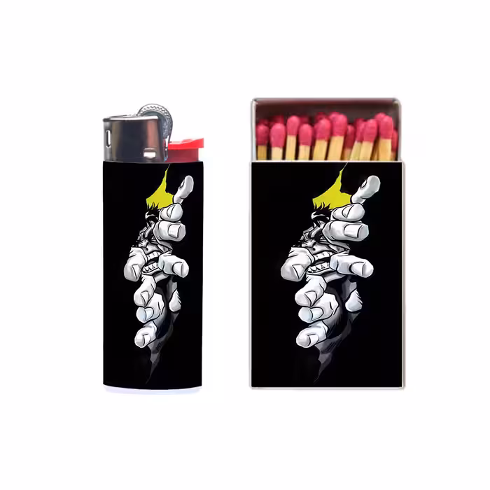 فندک مدل دست کد 495 به همراه کبریت