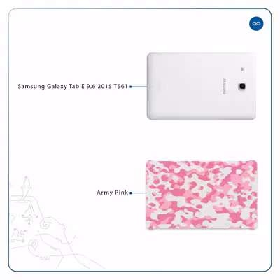 برچسب پوششی ماهوت مدل Army-Pink مناسب برای تبلت سامسونگ Galaxy Tab E 9.6 2015 T561