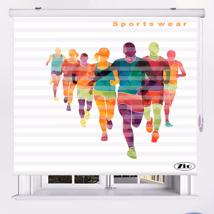 پرده زبرا زیو مدل Sport سایز 200x150 سانتی متر