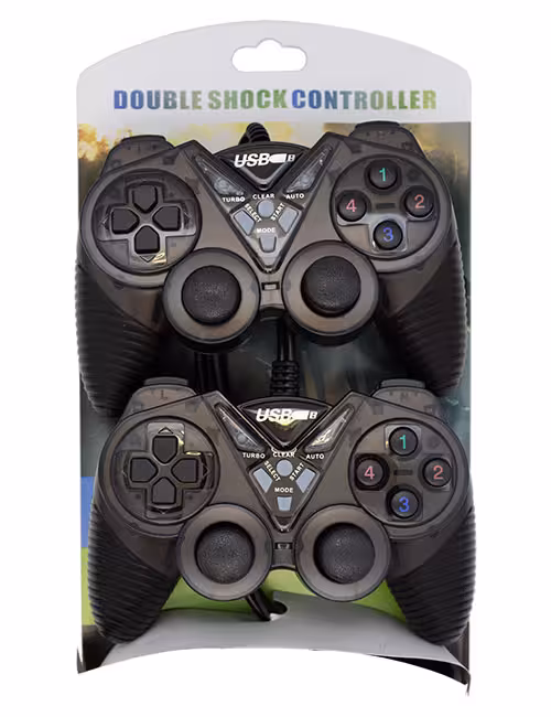 دسته بازی دوبل سیمی شوک‌دار مدل 890 مشکی