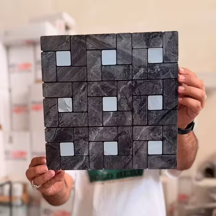 تایل بین کابینتی فوم ماربل پشت چسبدار(سطح صاف) 30در30 cm ضخامت 10میل (ارسال پس کرایه)