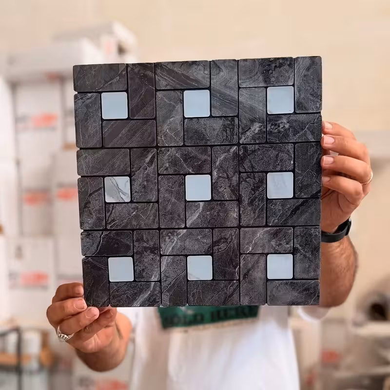تایل بین کابینتی فوم ماربل پشت چسبدار(سطح صاف) 30در30 cm ضخامت 10میل (ارسال پس کرایه)