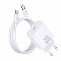 شارژر دیواری 30 وات ریمکس مدل All-compatible GaN-RP-U71 به همراه کابل USB-C