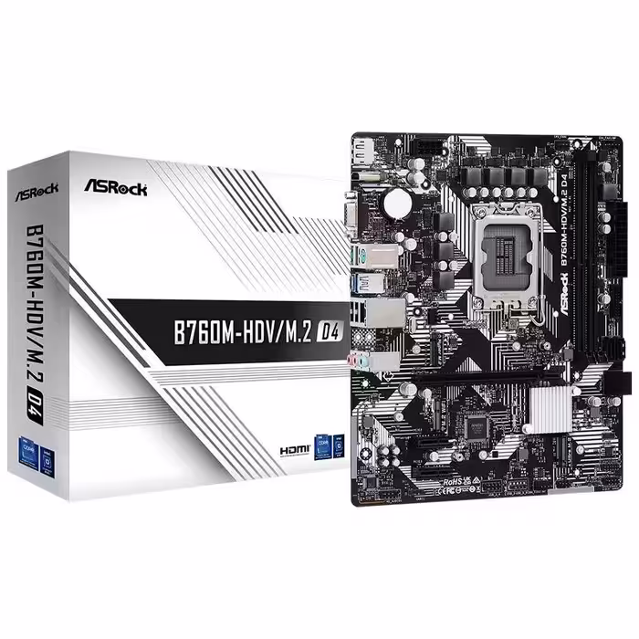 مادربرد ازراک مدل B760M-HDV/M.2 DDR4 با سوکت پردازنده LGA 1700