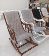 صندلی راک (گهواره) چوبی، طرح خراطی