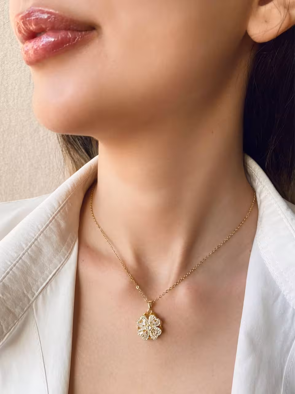 گردنبند اسپینر مدل گل