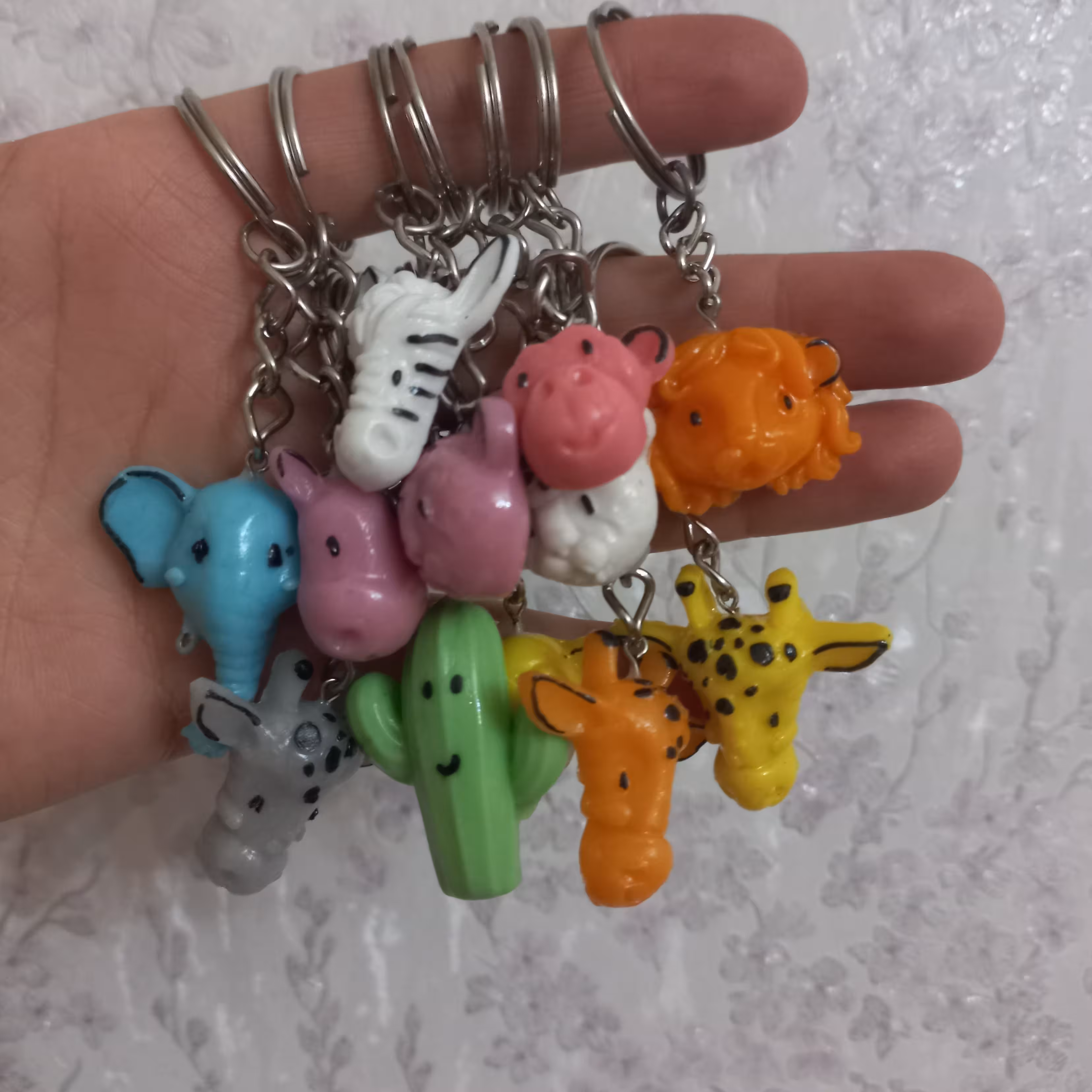 جاکلیدی مجموعه 10 عددی (سر حیوانات) به قیمت عمده