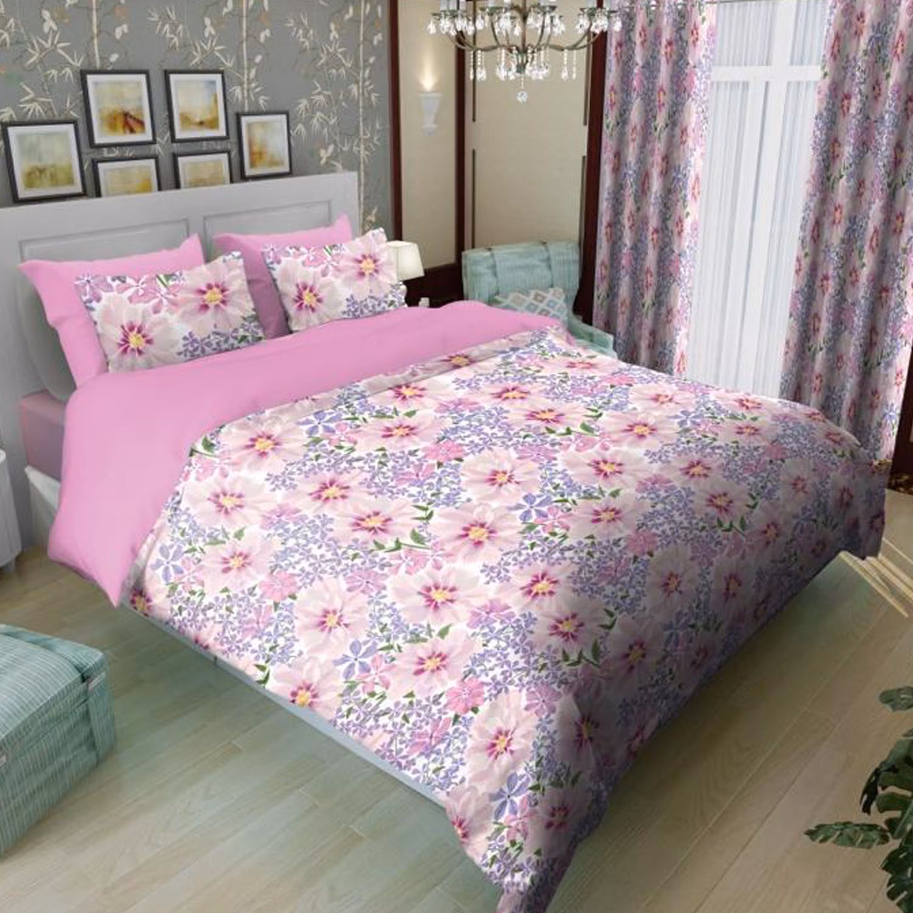 سرویس روتختی 1 نفره تنسل چاپی برندترک لند (Turk Land)  کد rs 16