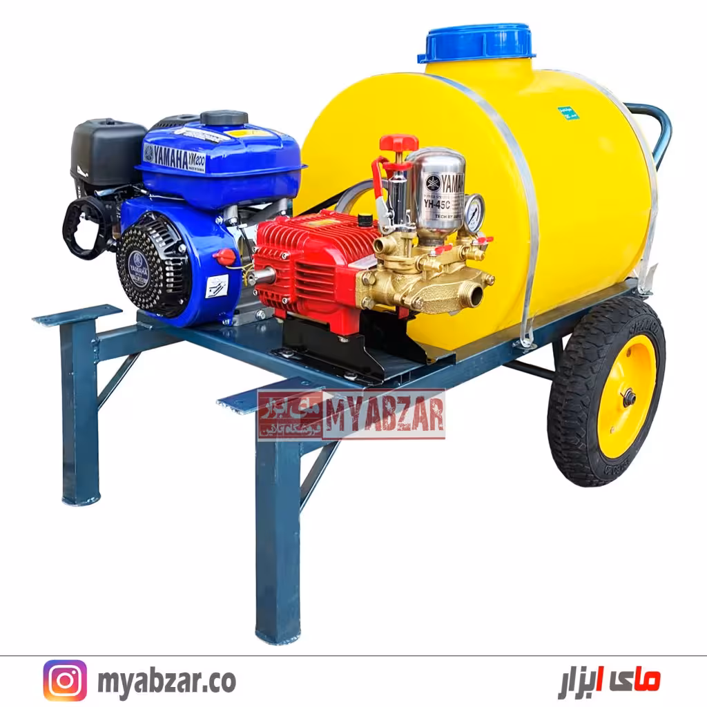 سمپاش فرغونی 100 لیتری یاماها 6.5 اسب و پمپ 45 بار یاماها
