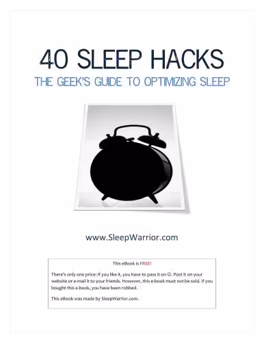 خرید و دانلود نسخه کامل کتاب 40 sleep hacks