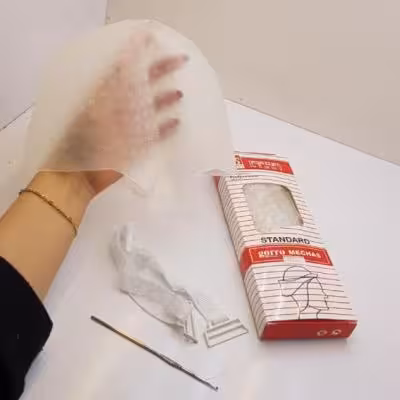 کلاه مش ژله ای بند دار قلب دار