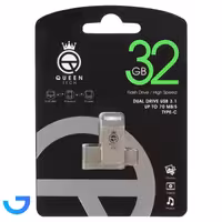 جزئیات ، قیمت و خرید فلش مموری کوئین مدل Queen Beta-C OTG USB3.1 Flash Memory - 32GB | فروشگاه آریا