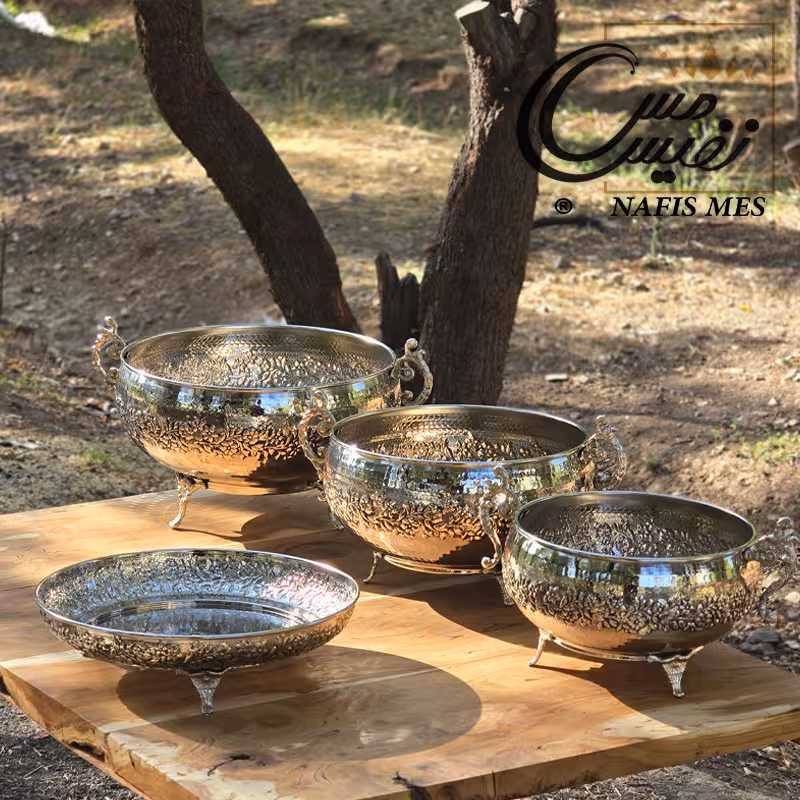 سرویس پذیرایی کروم لوکس مدل رسا گل