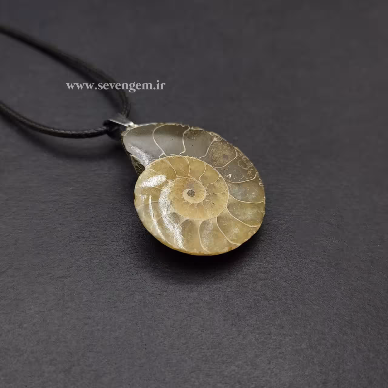 گردنبند فسیل آمونیت (کدA137)