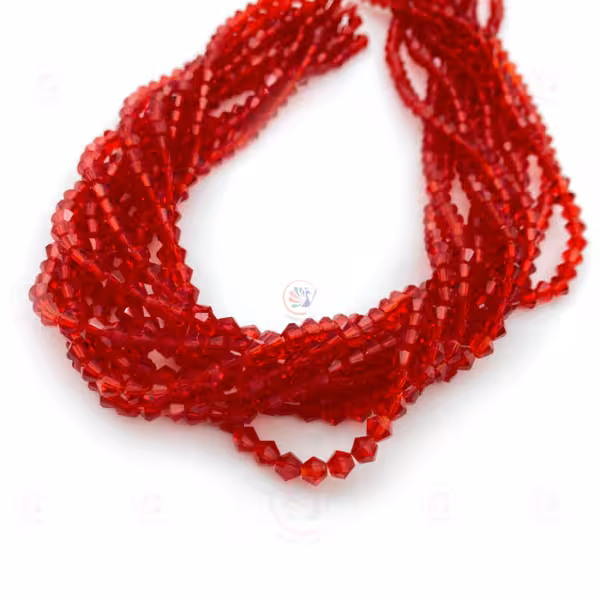 کریستال مخروطی سایز4 ( قرمز روشن )