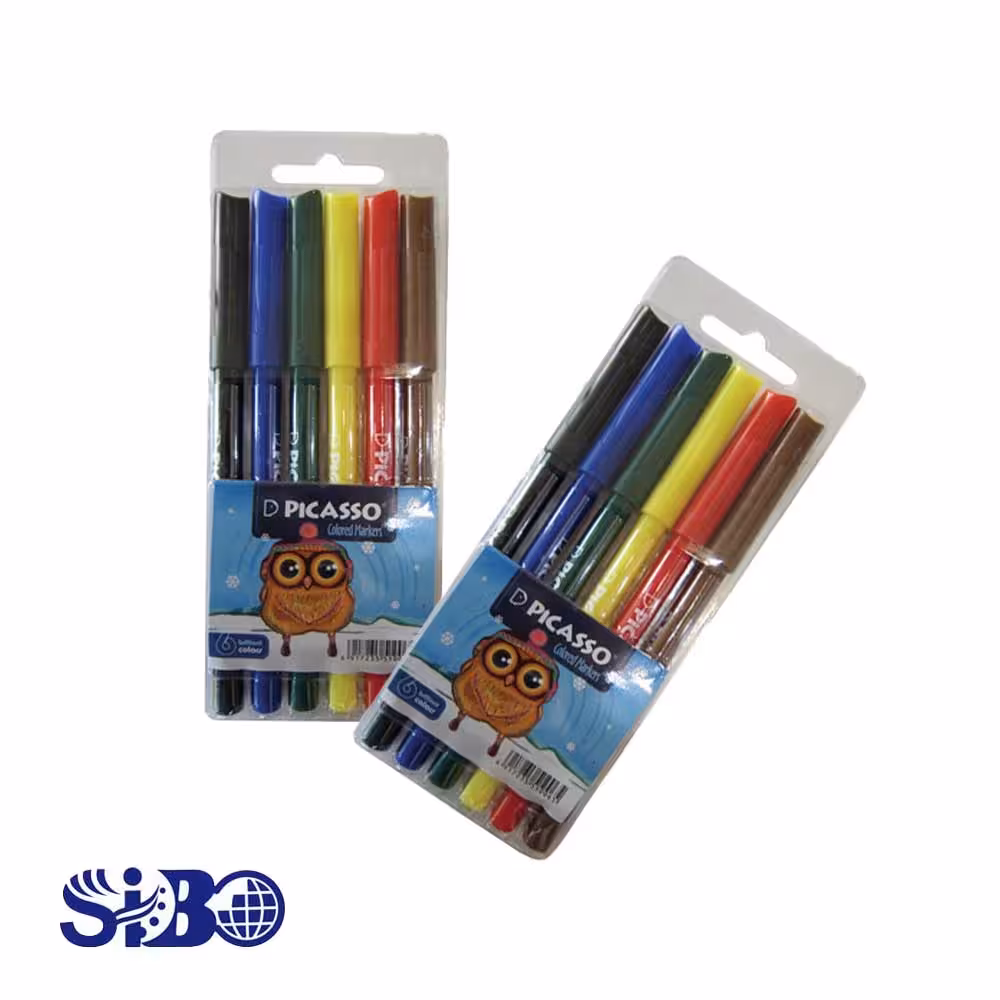 ماژیک نقاشی پیکاسو 6 رنگ طلقی