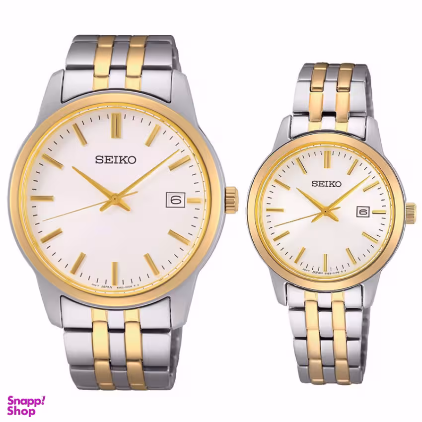 ست ساعت مچی عقربه ای مردانه و زنانه سیکو مدل SUR402P1-SUR410P1