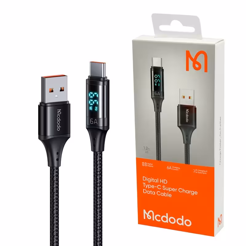 کابل تایپ سی فست شارژ Mcdodo CA-1080  6A  1.2m