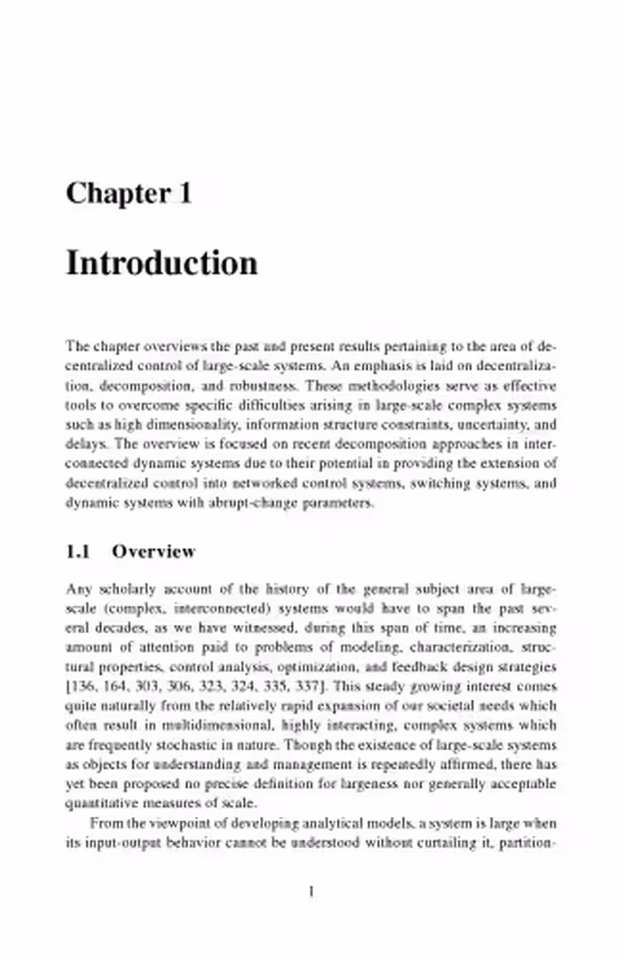 خرید و دانلود نسخه کامل کتاب Decentralized Control and Filtering in Interconnected Dynamical Systems