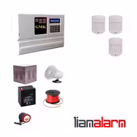 پکیج دزدگیر اماکن با سیم مدل جی ام کا سیم کارتی و تلفنی GM910H63
