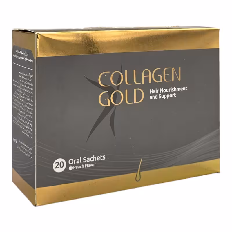 ساشه کلاژن گلد مو و ناخن آدریان 20 عدد