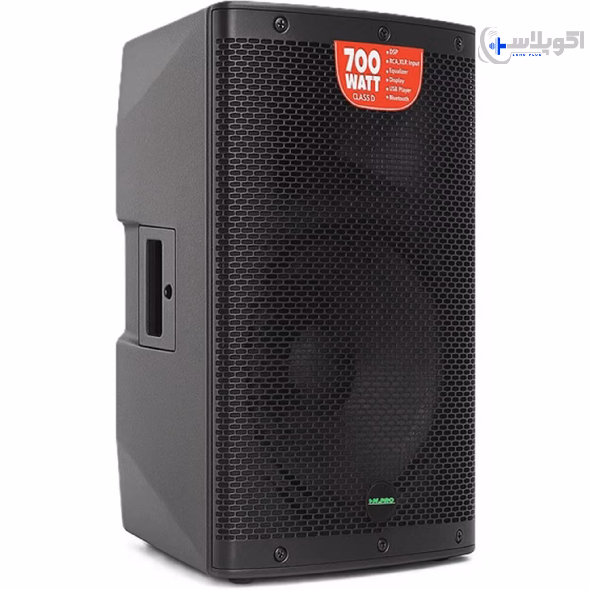 بلندگو اکتیو M.PRO MW-700A | سیستم صوتی 700 وات با ووفر 15 اینچی – اکوپلاس