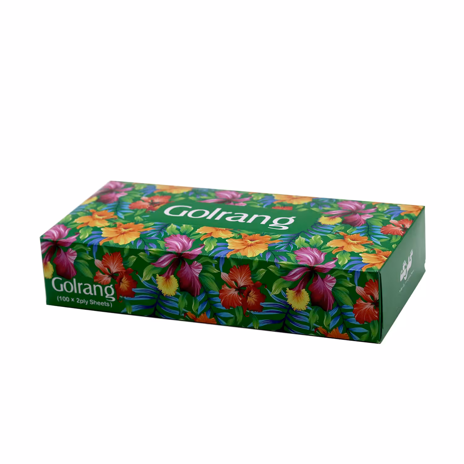 دستمال کاغذی 100 برگ دولایه گلرنگ