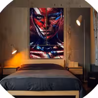 تابلو شاسی 2 تکه طرح مدرن نیم دایره کد 16175