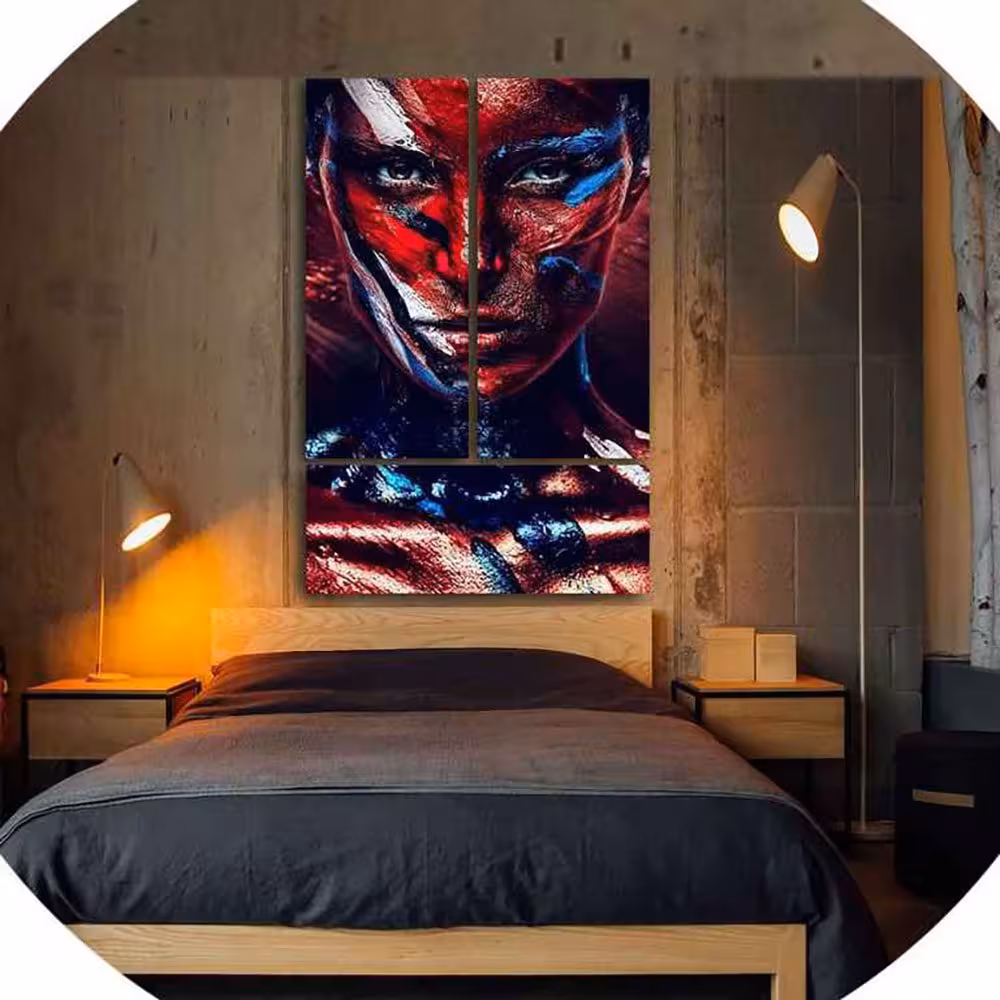 تابلو شاسی 2 تکه طرح مدرن نیم دایره کد 16175