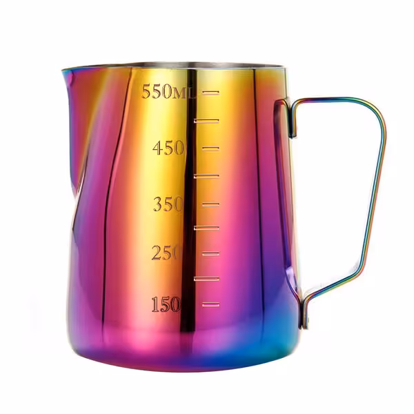 پیچر (شیرجوش) استیل مدل 600 میلی لیتر هفت رنگ