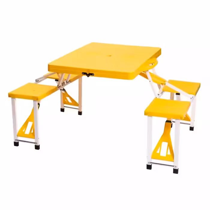 میز و صندلی تاشو مسافرتی 4نفره سبک،مقاوم،ابعاد بسته 85سانت طول و 32 سانت عرض